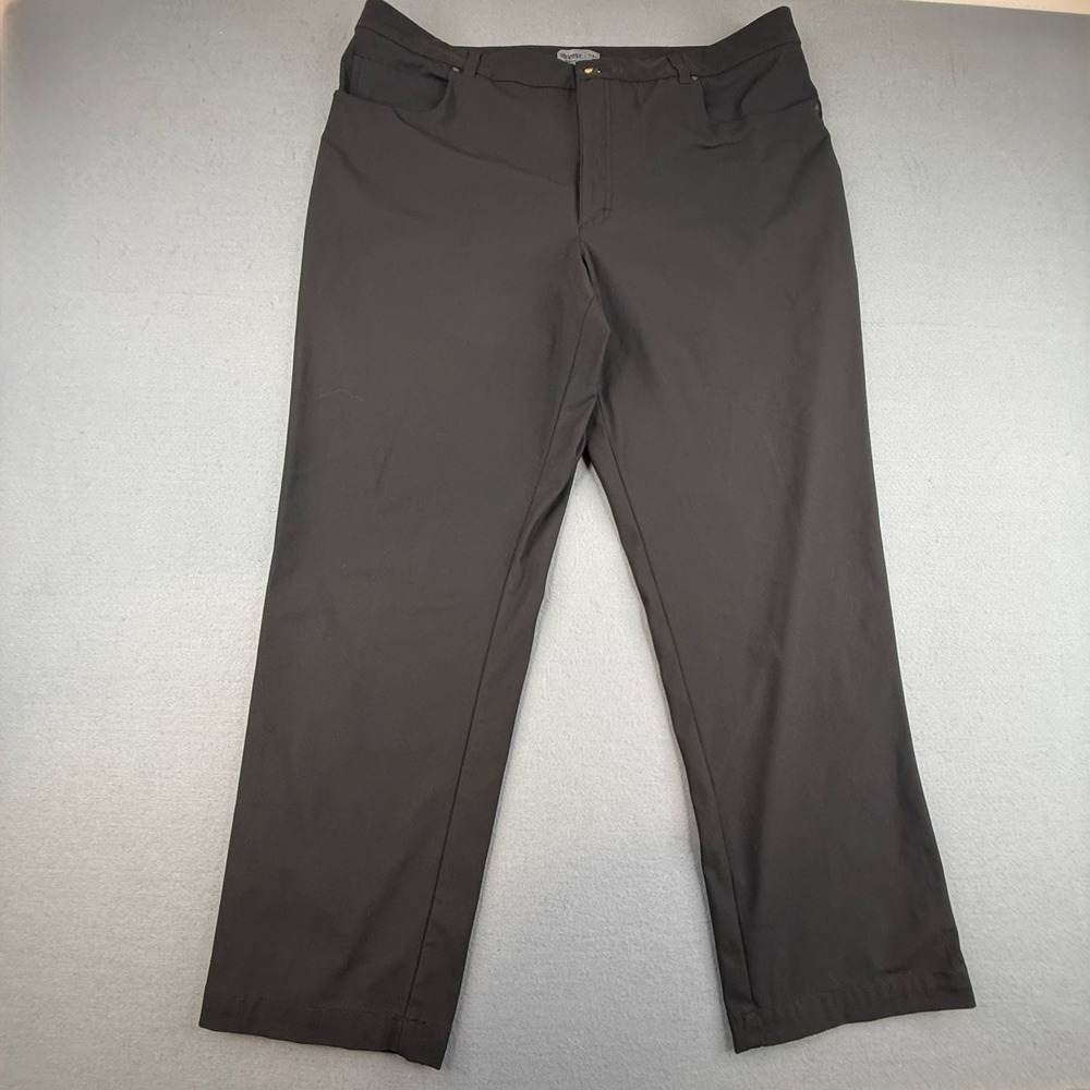 VRST Athletic Pants Mens 40x30 Black 5-Pocket Commuter Performance Trousers - Picture 1 of 14
